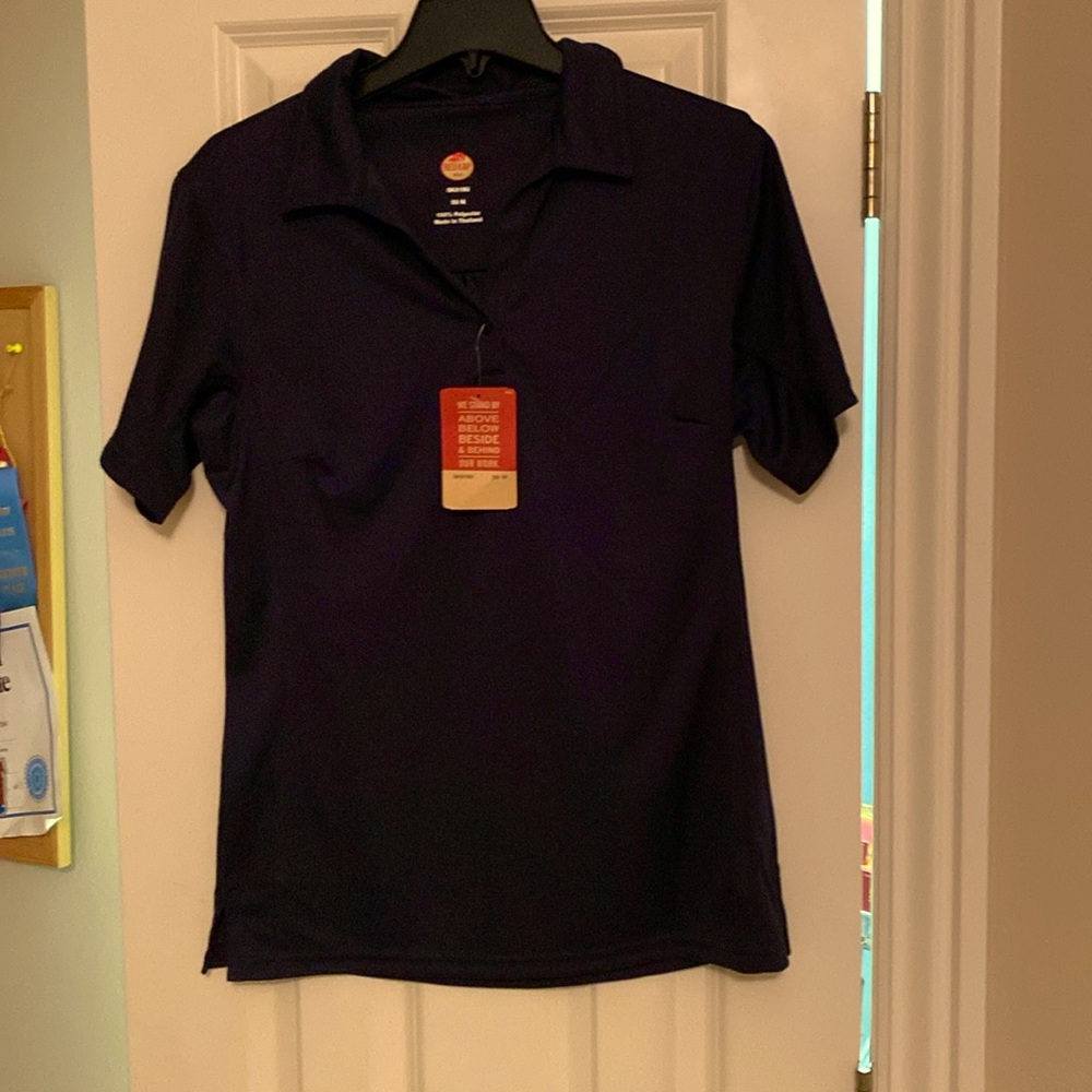 Red Kap women’s polo , short sleeve, navy blue, medium,NWT
